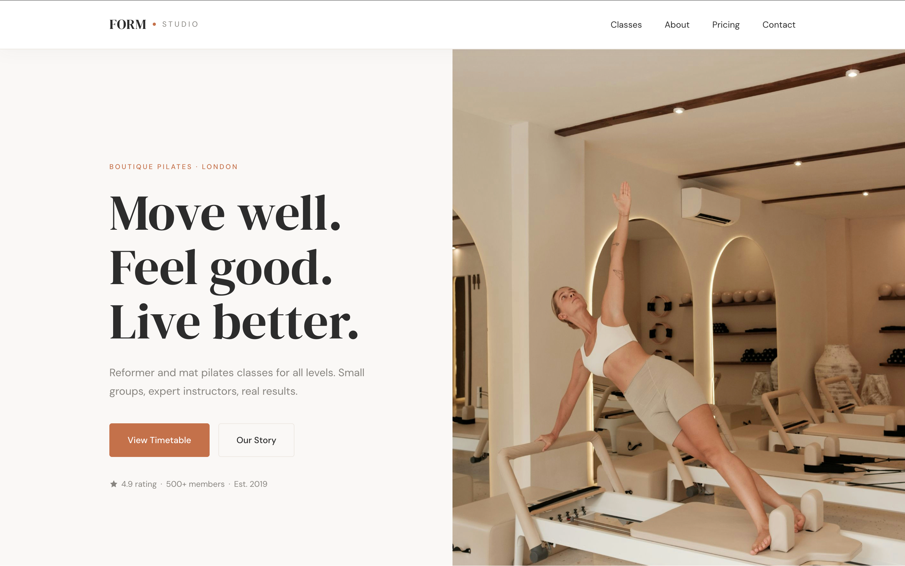 Form Studio website design